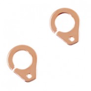 Colgantes métalicos DQ esposas 15x12mm - Oro rosado